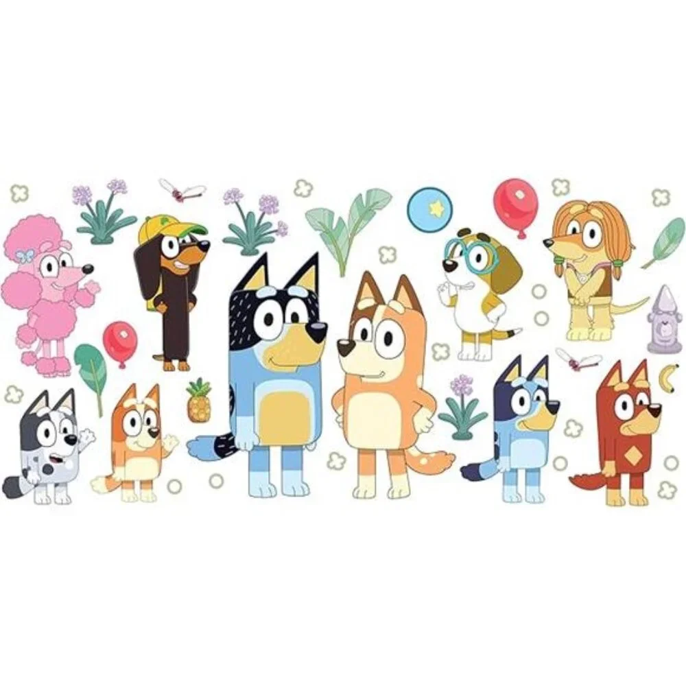 Bluey Family and Friends Peel and Stick Wall Decals